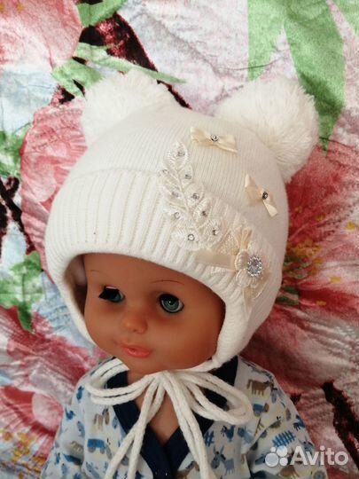 Шапка зимняя для девочки 44 - 46