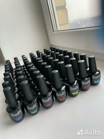 Гель лаки Beautix палитра 65 штук новые