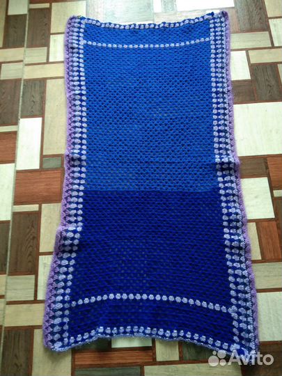 Двухцветный женский палантин ручной работы