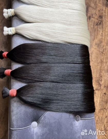 Волосы для наращивания 60 см черные