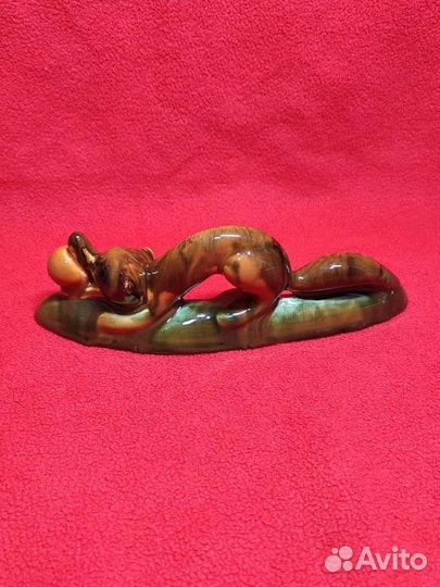 Керамическая статуэтка лиса и колобок зик Конаково