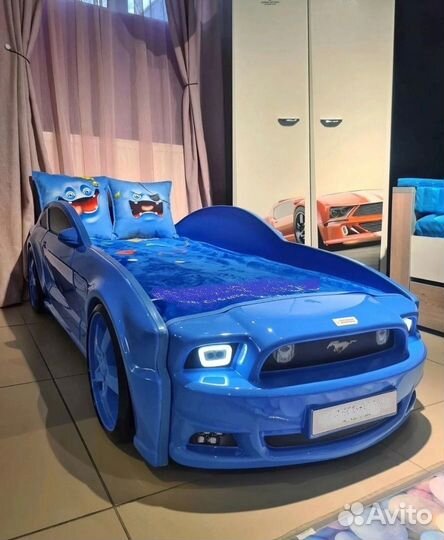 Кровать Машина Mustang 3D Объёмный