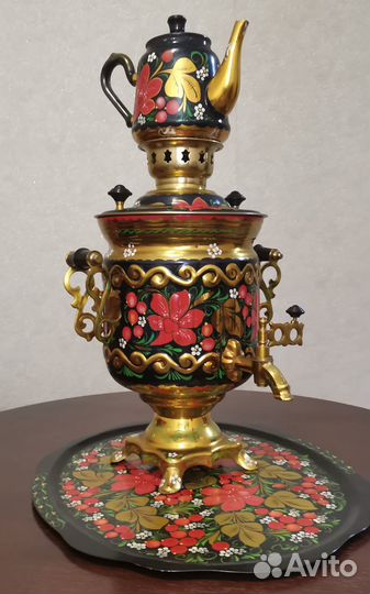 Самовар СССР расписной под Гжель