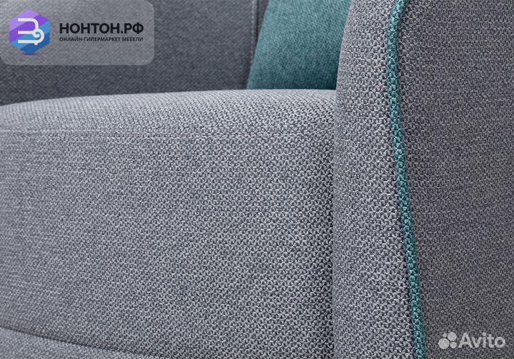 Кресло Бернис темно-серое / темно-зеленое