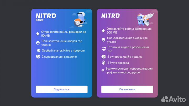 Подписка Discord Nitro Full Basic