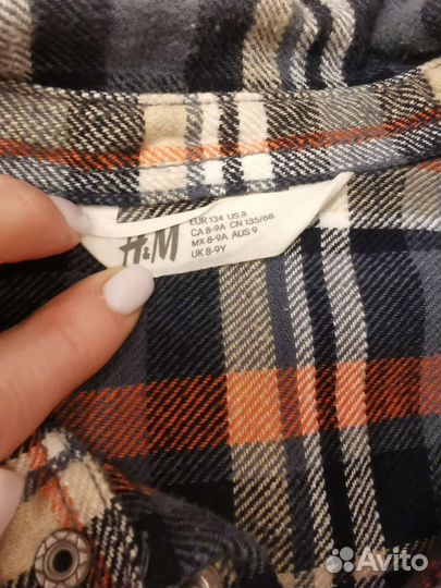 Рубашка вельветовая H&M 134 р