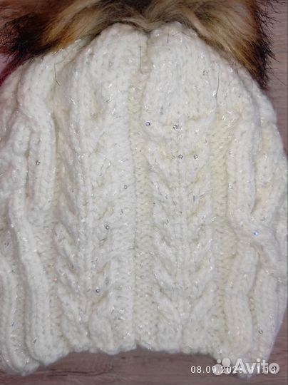 Шапка шлем, шапка зимняя 46-48 размер для девочки