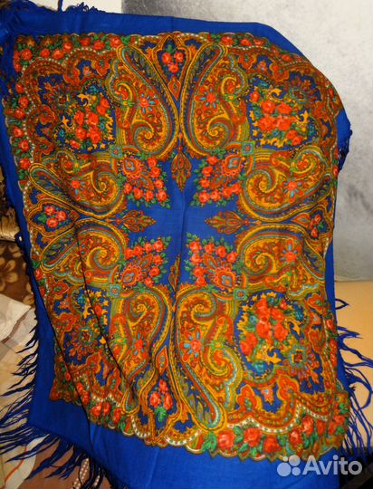 Павловопосадский платок шерсть