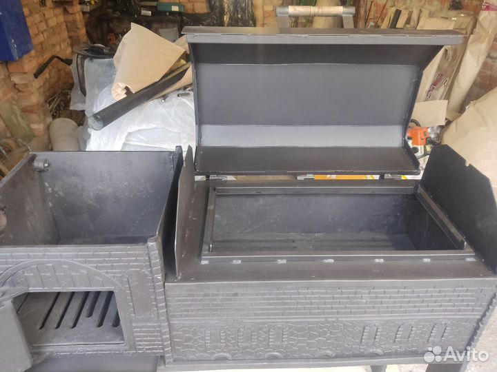 Крышка барбеккю для чугунных мангалов с чугунной р