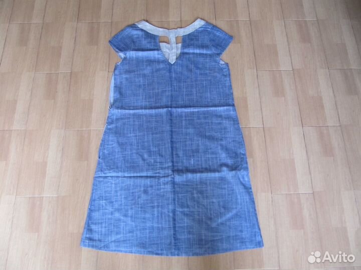 Новое турецкое льняное платье 48 размера