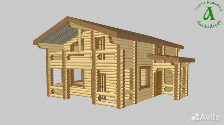 Дома из оцилиндрованного бревна. Проекты и цены