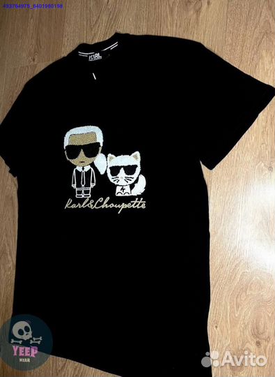 Футболка Karl Lagerfeld черная S XL XXL (Арт.16792)