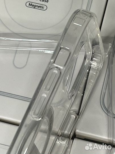 Чехол на iPhone 14 plus magsafe прозрачный