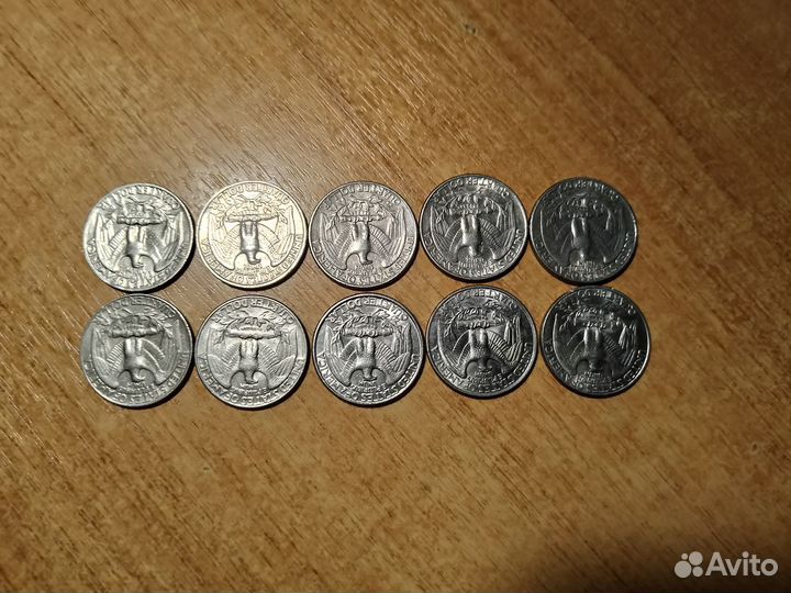 Монеты США Центы 1,5,10,25