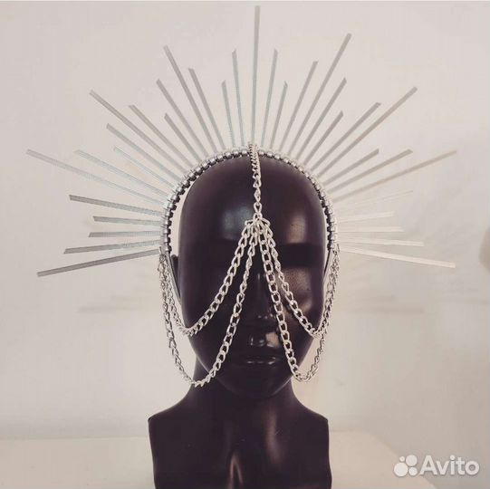 Корона фестивальная цепь на лицо ободок лучи