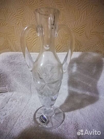 Ваза для цветов хрустальная