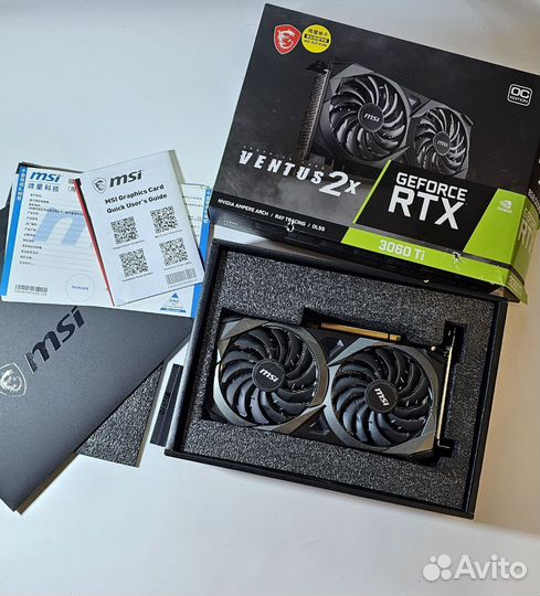 Видеокарта MSI RTX 3060 TI ventus 2X (LHR)