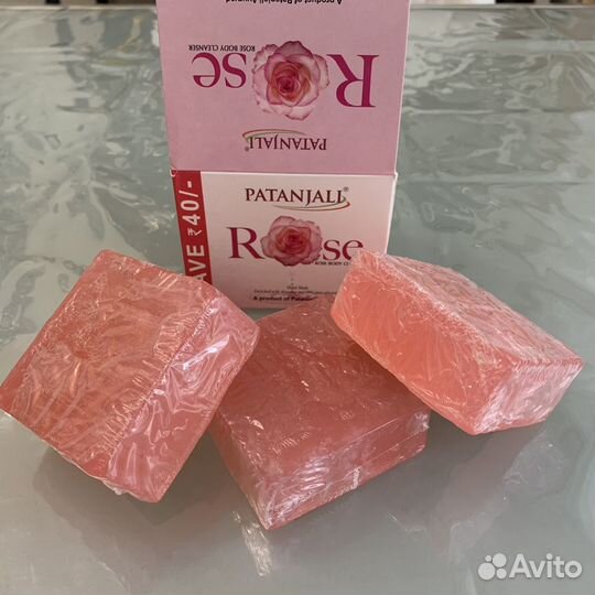 Мыло натуральное роза Индия, 3х125 гр