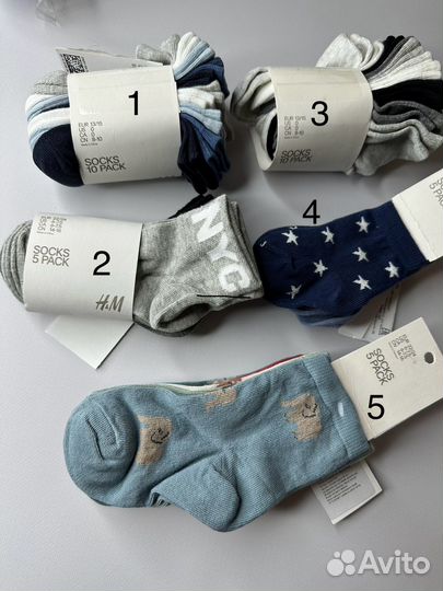 Носки детские hm от 0 до 39 размера