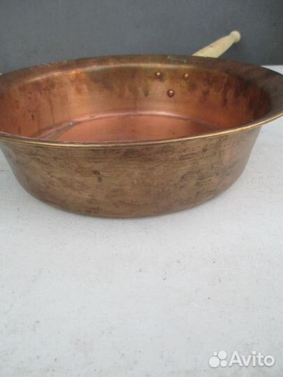 Таз латунный с ручкой СССР