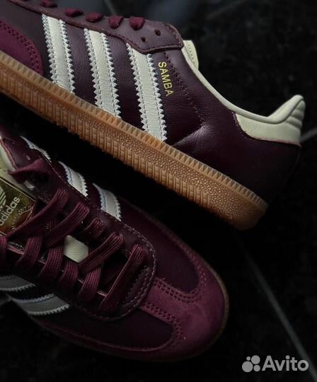 Adidas samba OG Maroon оригинал