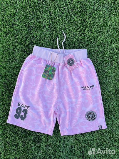 Шорты bape inter miami розовые