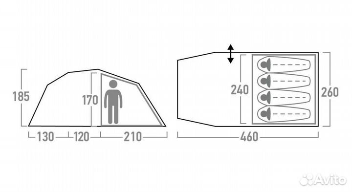 Абсолютно новая палатка Трентон 4