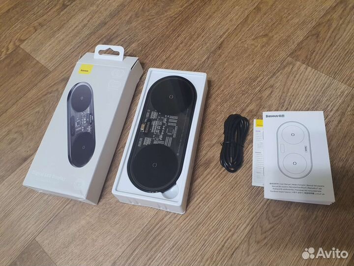 Беспроводная зарядка Baseus на два устройства