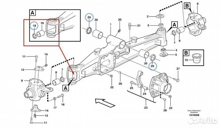 395709 Сальник полуоси в мост экскаватор погрузчик