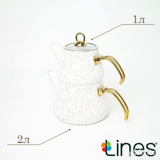 Набор кастрюли чайник сковорода Lines Турция