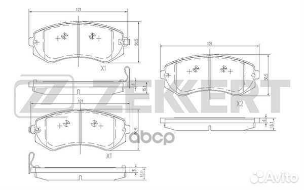 Колодки торм. диск. передн./задн. Nissan Almera