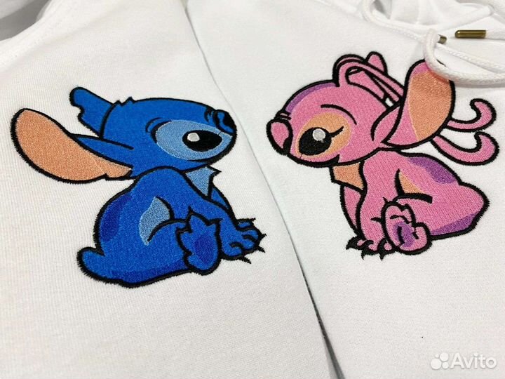 Парные худи с вышивкой Стичей