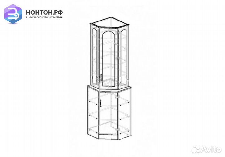 Буфет Констанция угловой сандал светлый