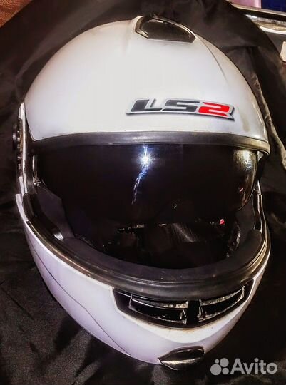 Шлем модуляр LS2 FF386 (белый глянец, L)