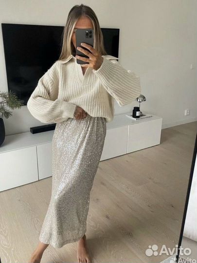 Юбка в пайетках