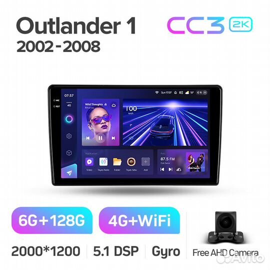 Магнитола teyes CC3 2K 6/128 Mitsubishi Outlander