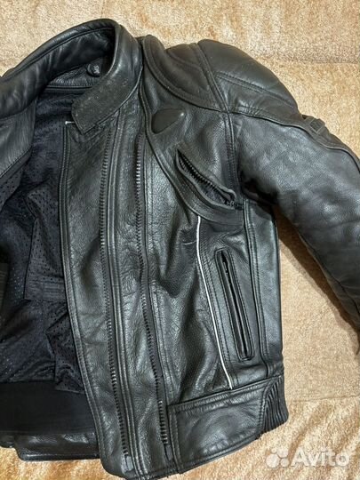 Мото куртка кожаная мужская