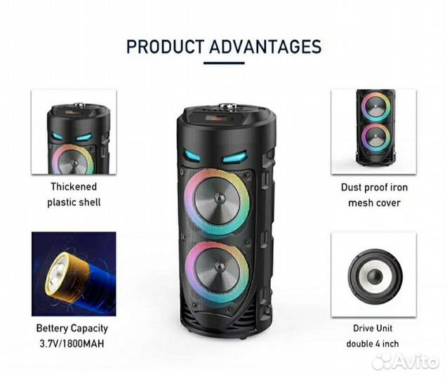 Беспроводная блютуз колонка ZQS4239