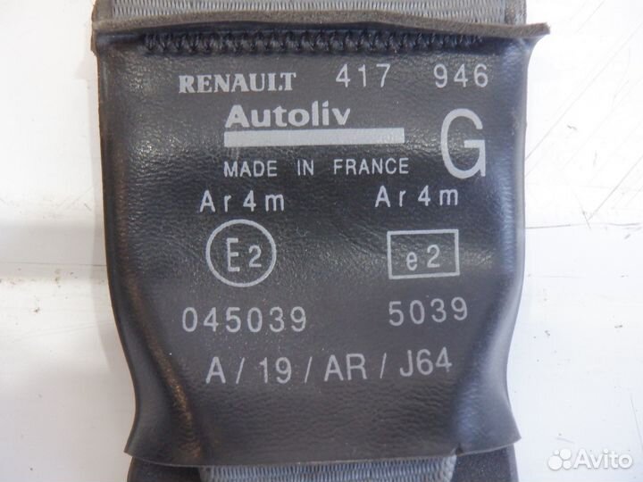 Ремень безопасности задний левый Renault Scenic