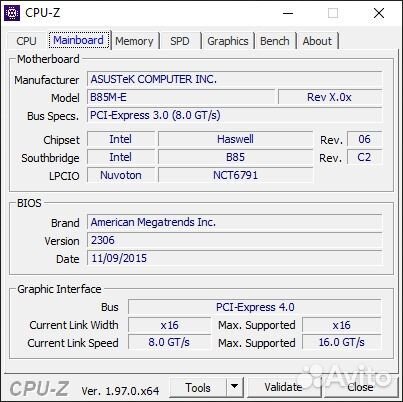 Комплект i7-4790k, Asus B85M-E, Fury 16Gb (+Wifi)