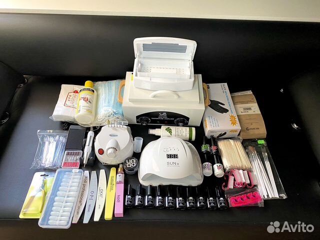 Набор для маникюра: сухожар, лампа, гель-лак