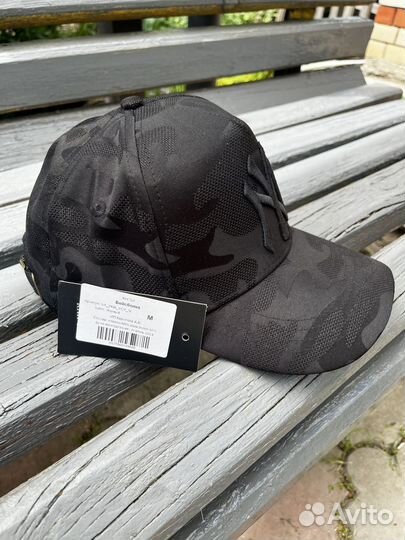 Бейсболка NY черный камуфляж