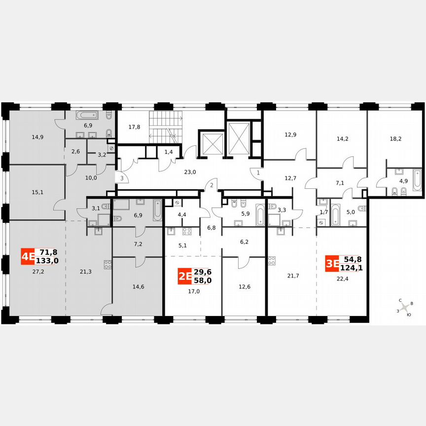 4-к. квартира, 137,6 м², 6/8 эт.