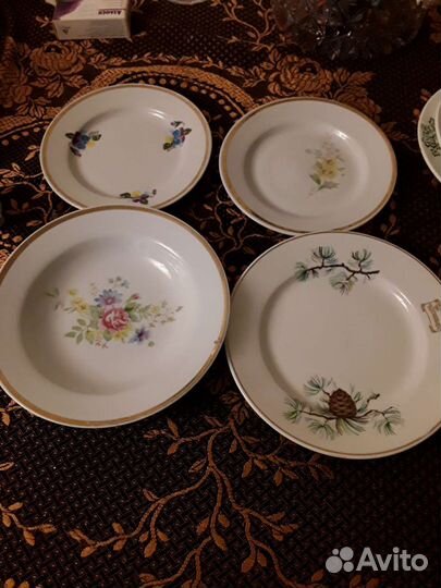 Хрустальный кувшин ссср,тарелки разные