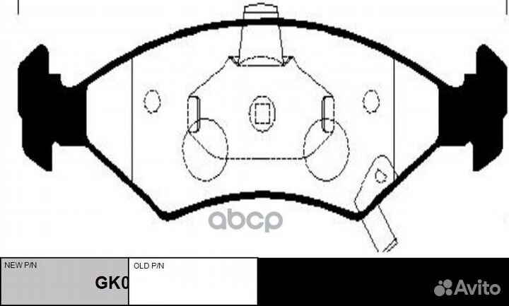 Колодки тормозные дисковые передние KIA Sephia