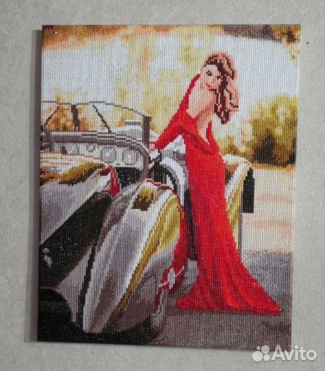 Алмазная мозаика на подрамнике 40*50 Автомобиль