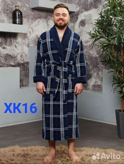 Мужской махровый халат (банный)