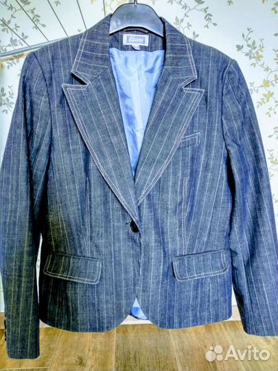 Etam женский пиджак джинс (р.46-48)