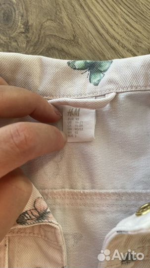 Куртка джинсовая h&m 92 для девочки