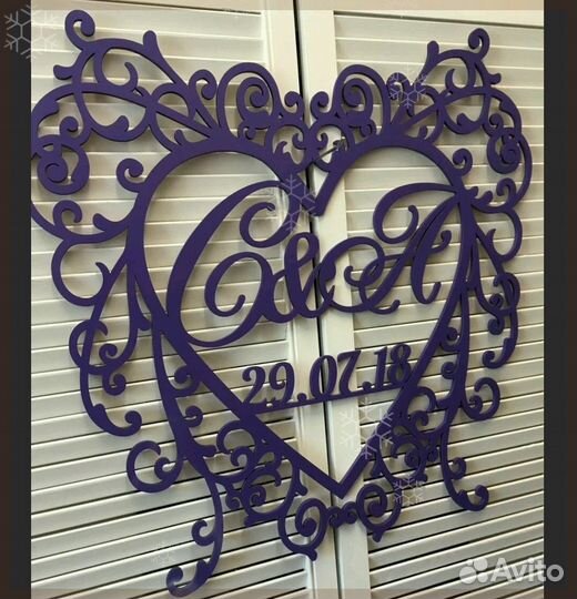 Монограмма на свадьбу (семейный герб)